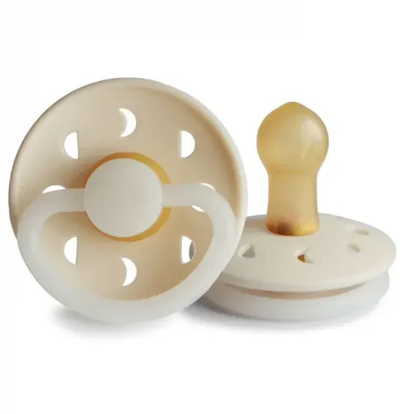 fopspeen moon latex, cream night, 6-36 mnd. - FRIGG