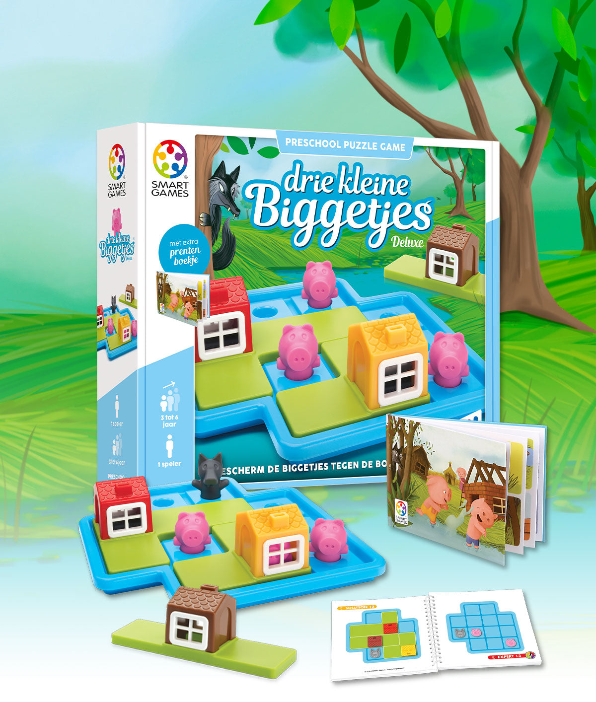 spelletje drie kleine biggetjes, deluxe - SMART GAMES