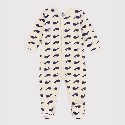 pyjama fluweel, walvis - PETIT BATEAU