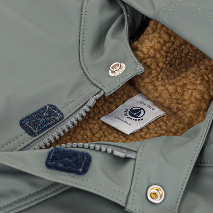 winter/regenjas gevoerd, groen - PETIT BATEAU