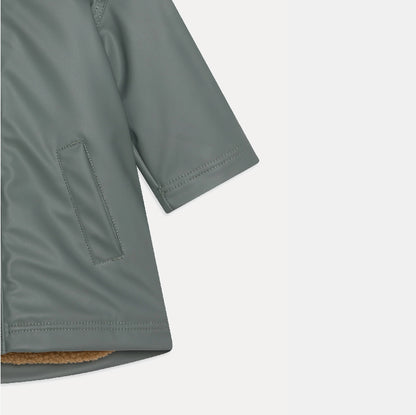 winter/regenjas gevoerd, groen - PETIT BATEAU