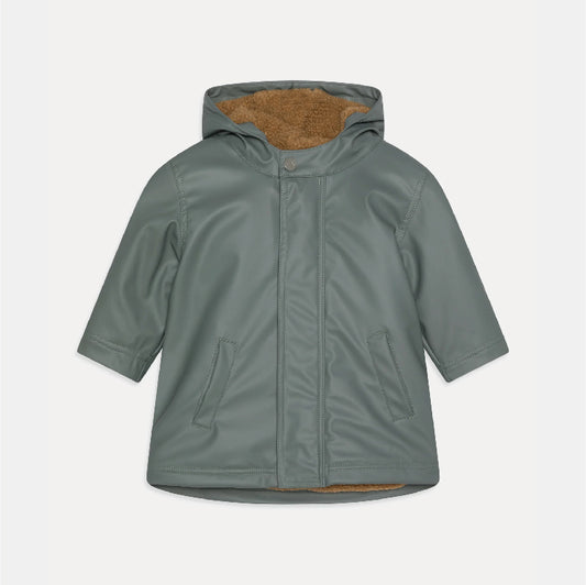 winter/regenjas gevoerd, groen - PETIT BATEAU