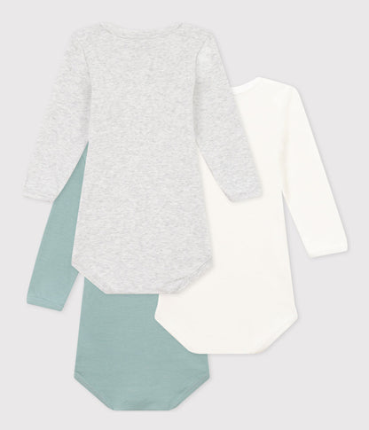 body lange mouw, 3-pack, petit boat - PETIT BATEAU