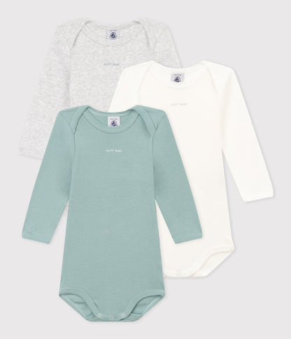 body lange mouw, 3-pack, petit boat - PETIT BATEAU