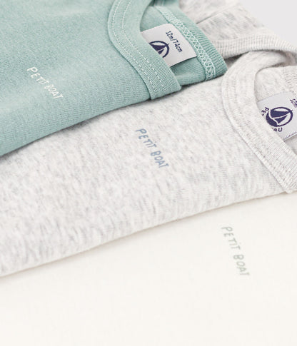 body lange mouw, 3-pack, petit boat - PETIT BATEAU