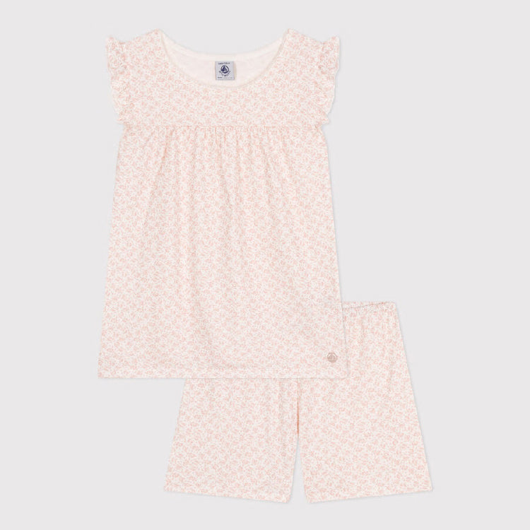 kinderpyjama, roze bloemen - PETIT BATEAU