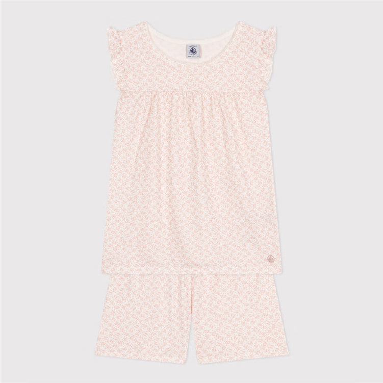 kinderpyjama, roze bloemen - PETIT BATEAU