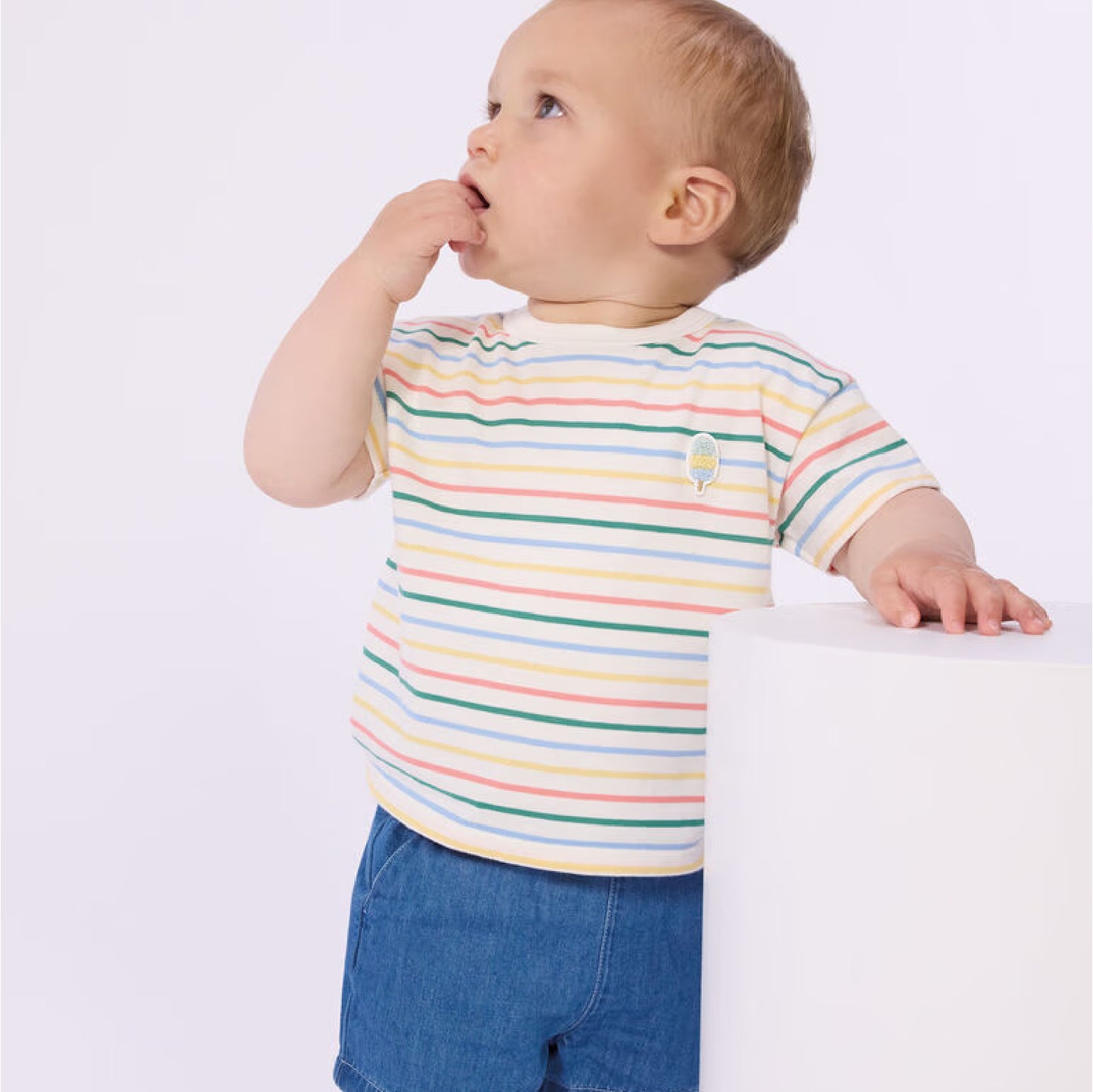 short denim, blauw - PETIT BATEAU