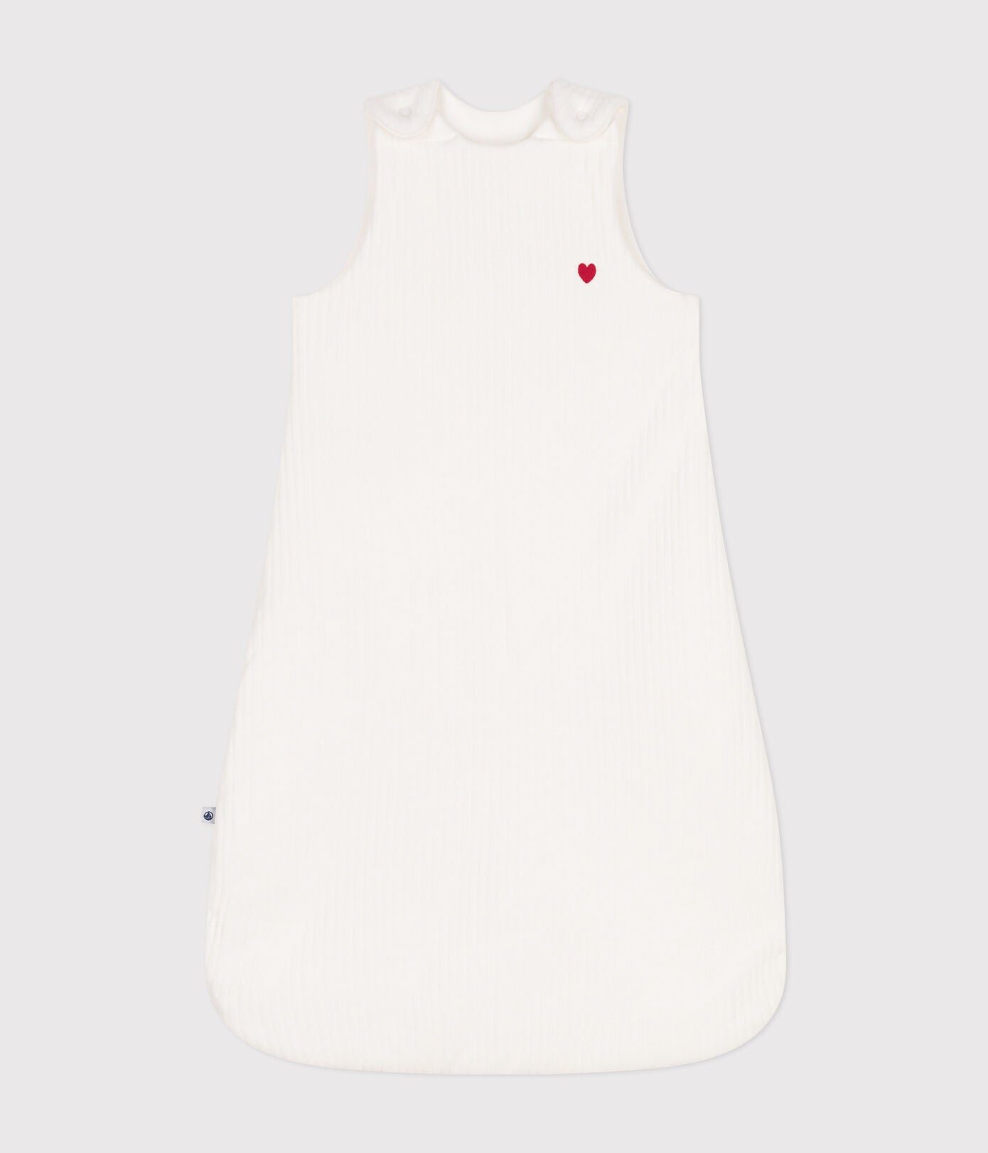 slaapzak fluweel hartje, 3 TOG, marshmallow – PETIT BATEAU