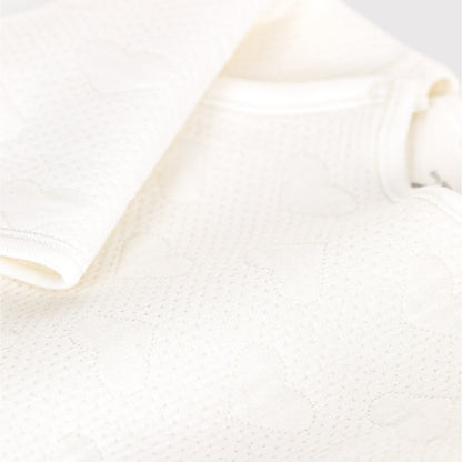 pyjama tubic, wit hart - PETIT BATEAU