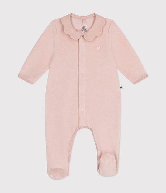 babypyjama fluweel, saline - PETIT BATEAU