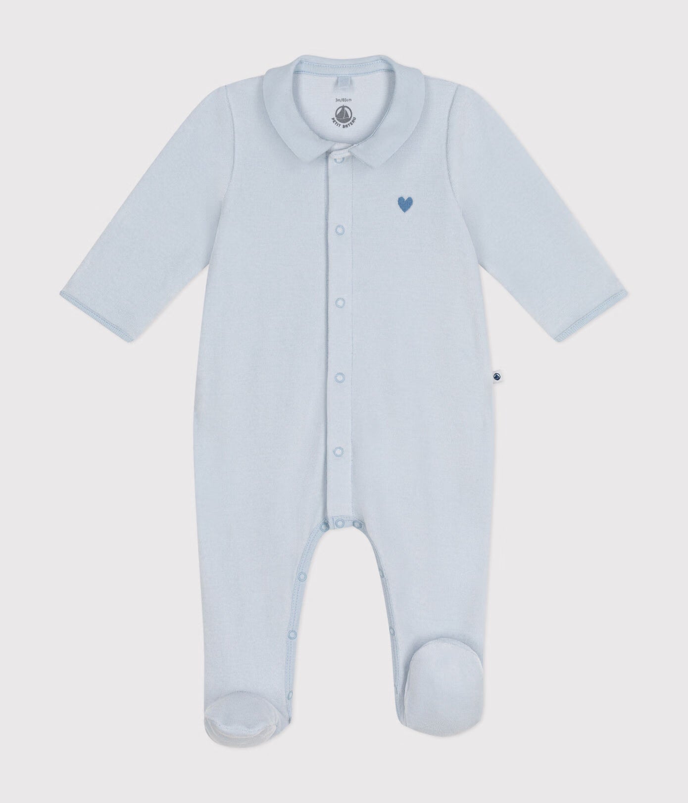 babypyjama fluweel, gomme - PETIT BATEAU