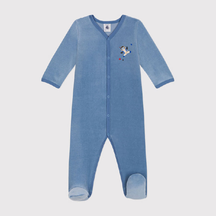 pyjama velours, pinguin - PETIT BATEAU
