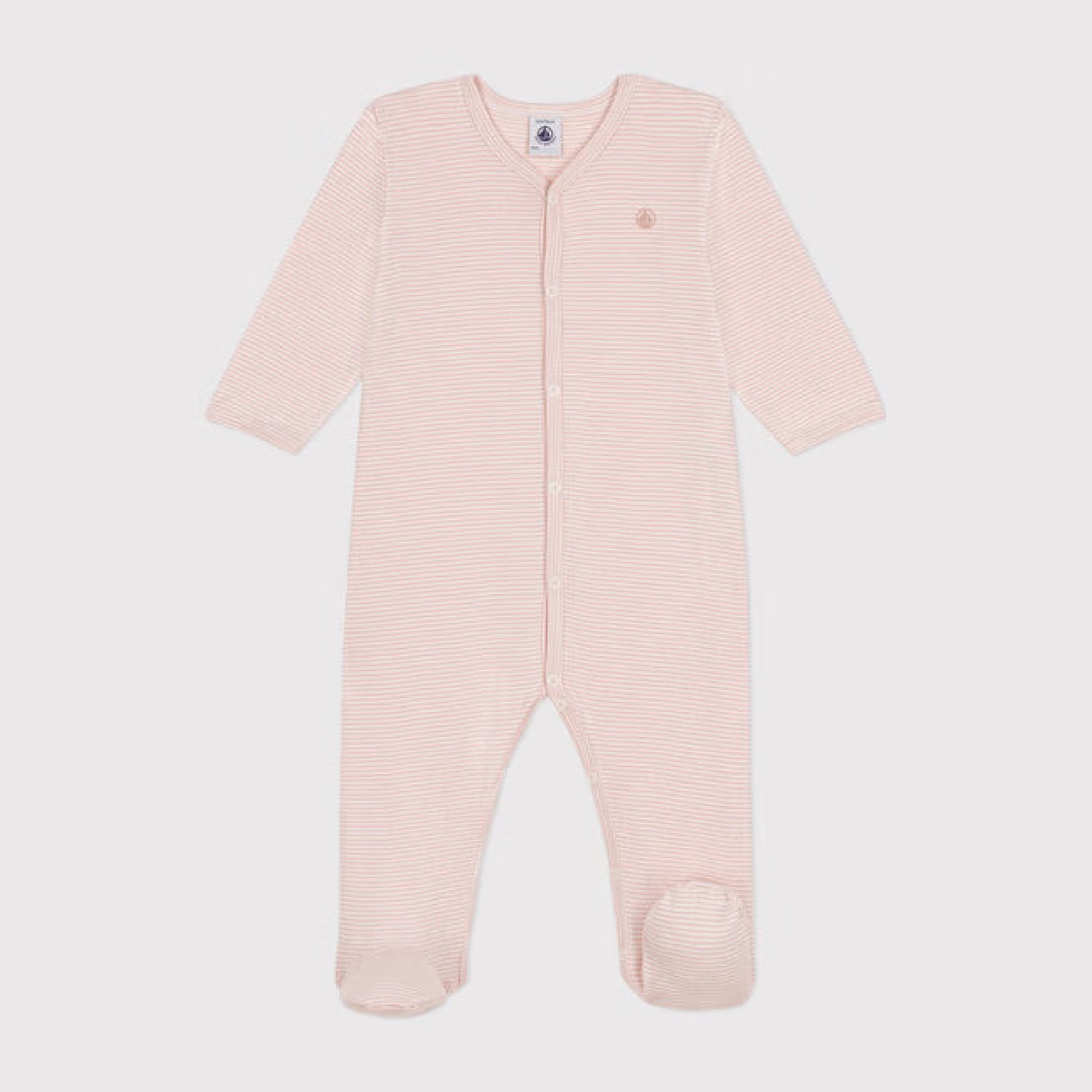 pyjama katoen, streep roze - PETIT BATEAU