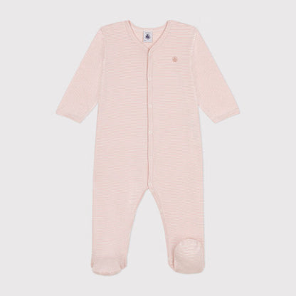 pyjama katoen, streep roze - PETIT BATEAU