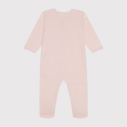 pyjama katoen, streep roze - PETIT BATEAU