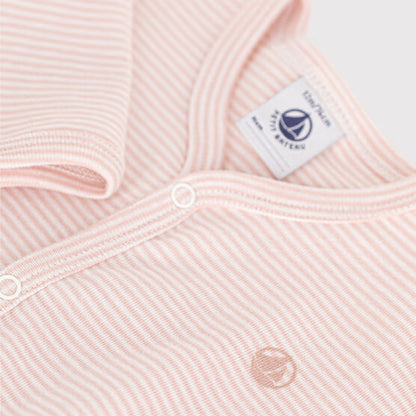 pyjama katoen, streep roze - PETIT BATEAU