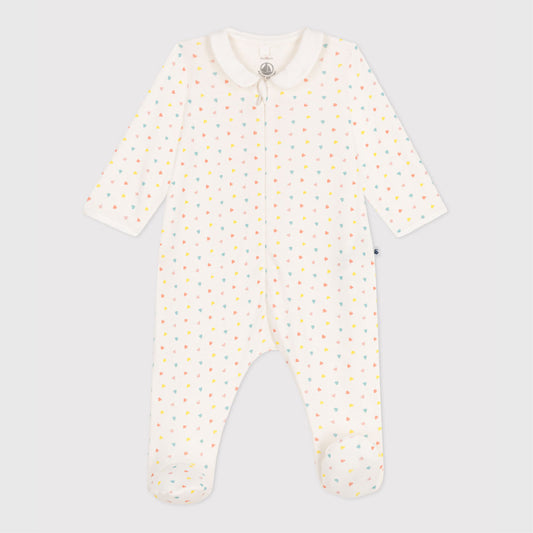 pyjama katoen zip-up, zomerhartjes - PETIT BATEAU