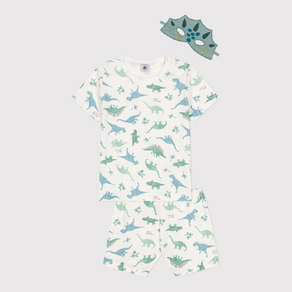 kinderpyjama katoen, dino's + masker - PETIT BATEAU