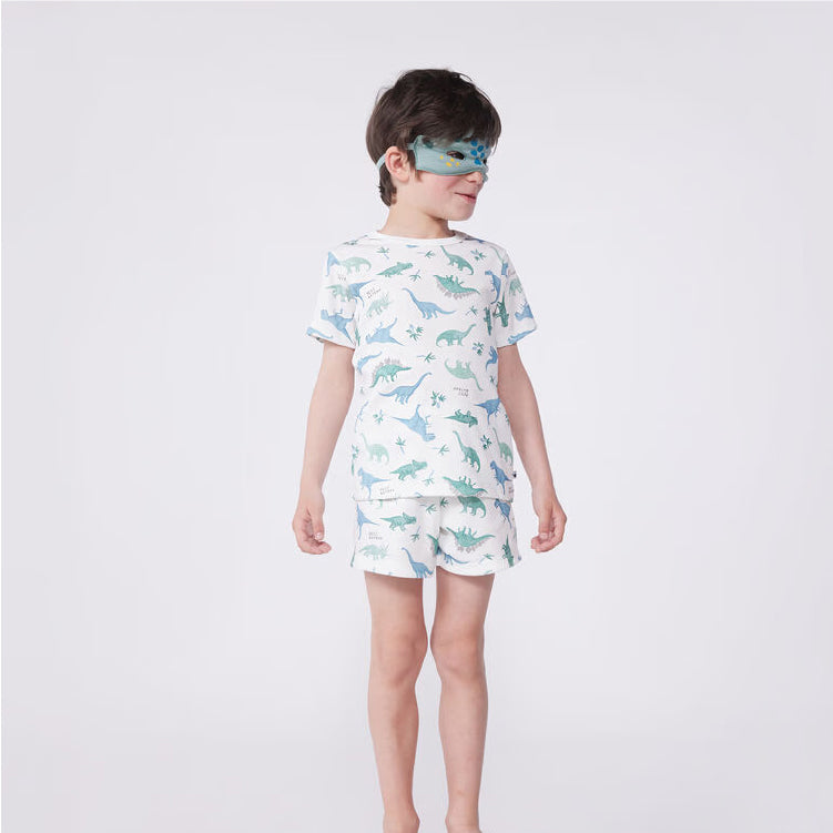 kinderpyjama katoen, dino's + masker - PETIT BATEAU