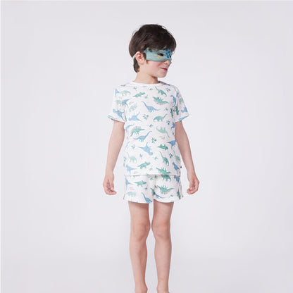 kinderpyjama katoen, dino's + masker - PETIT BATEAU