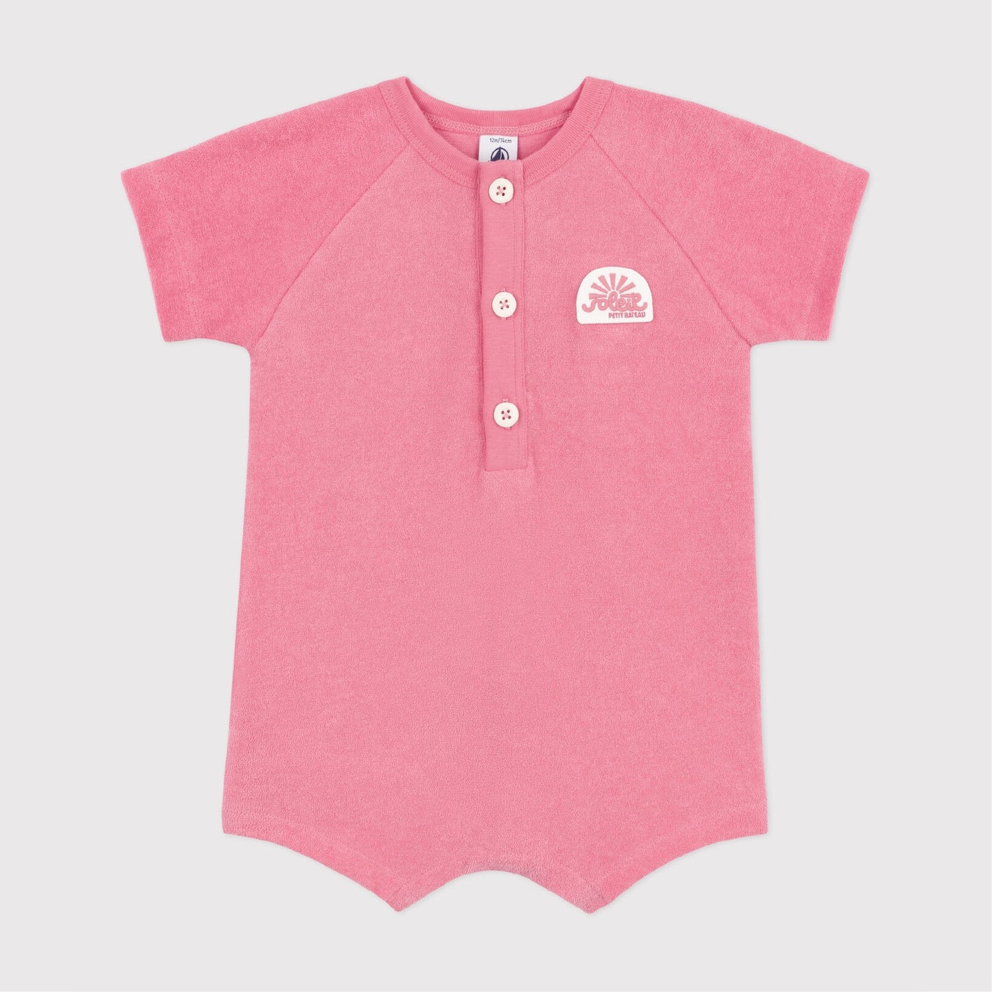 jumpsuit badstof, peonia pink - PETIT BATEAU