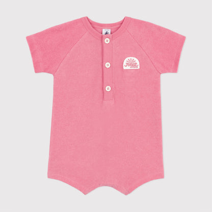 jumpsuit badstof, peonia pink - PETIT BATEAU