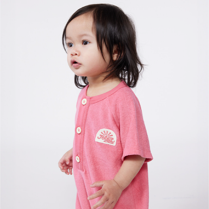 jumpsuit badstof, peonia pink - PETIT BATEAU