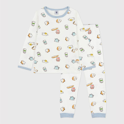 pyjama tubic, ontbijtprint - PETIT BATEAU