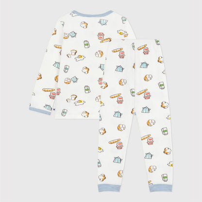 pyjama tubic, ontbijtprint - PETIT BATEAU