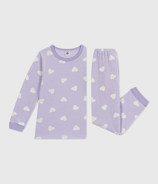 kinderpyjama fluweel hart, squaw - PETIT BATEAU