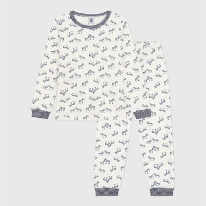 kinderpyjama fluweel, zebra - PETIT BATEAU