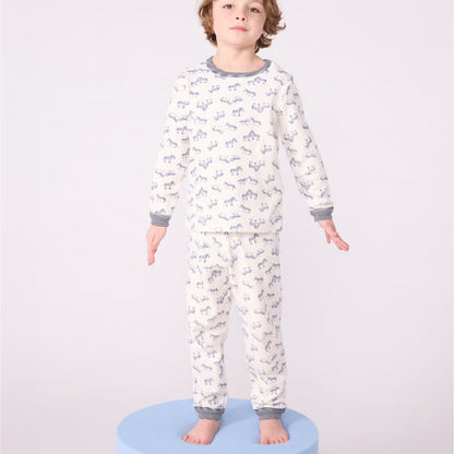 kinderpyjama fluweel, zebra - PETIT BATEAU