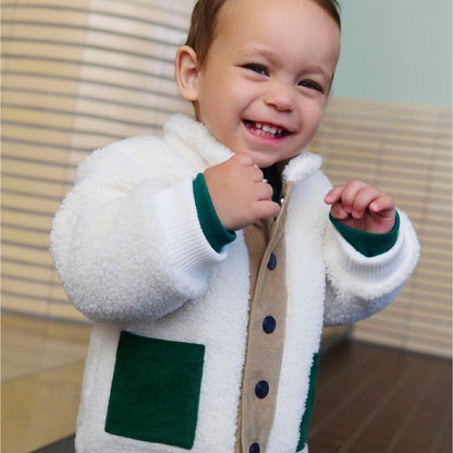 jas sherpa, milk/multi - PETIT BATEAU