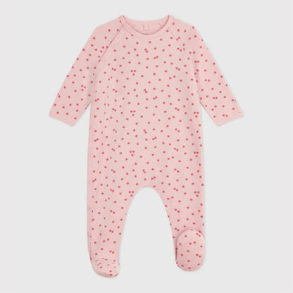 pyjama geruwde fleece, appelprint - PETIT BATEAU