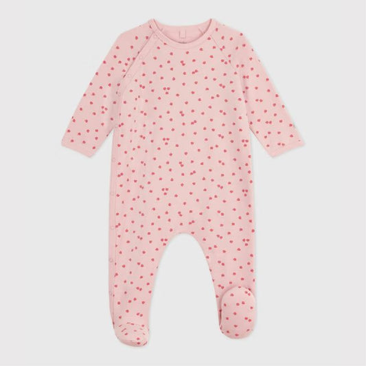 pyjama geruwde fleece, appelprint - PETIT BATEAU