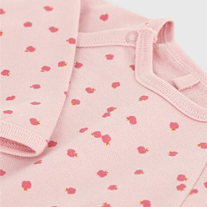 pyjama geruwde fleece, appelprint - PETIT BATEAU