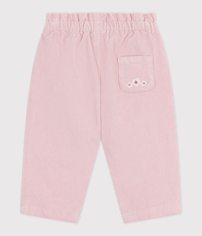 broek fluweel, roze - PETIT BATEAU