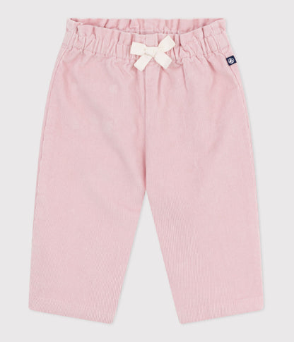 broek fluweel, roze - PETIT BATEAU