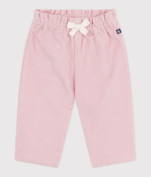 broek fluweel, roze - PETIT BATEAU