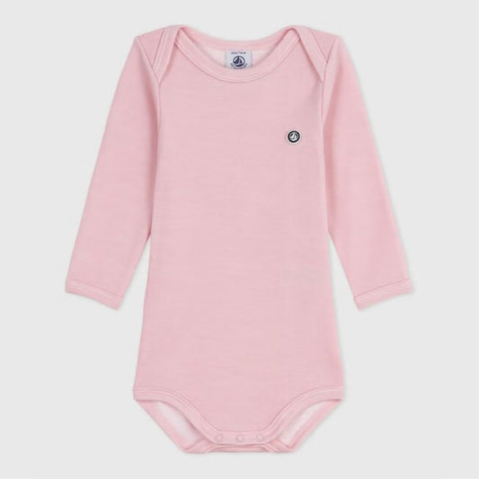 body lange mouw wol, saline - PETIT BATEAU