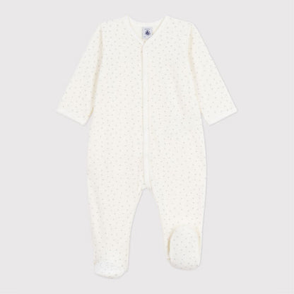 pyjama fluweel hartprint, grey  - PETIT BATEAU