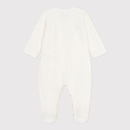 pyjama fluweel hartprint, grey  - PETIT BATEAU