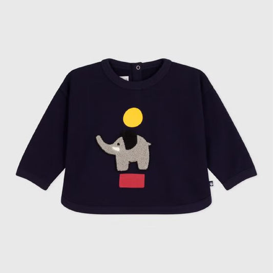 sweater katoen, olifant - PETIT BATEAU