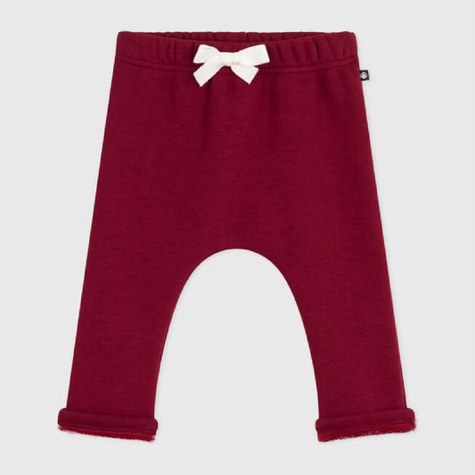 broek warm katoen, bordeaux - PETIT BATEAU