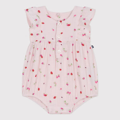 barboteuse, aardbeiprint - PETIT BATEAU