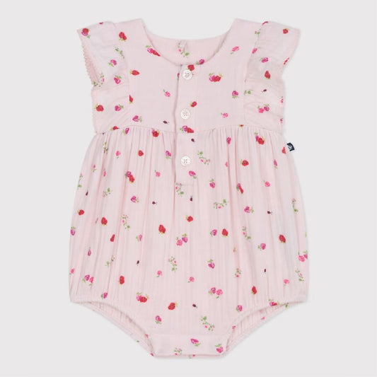 barboteuse, aardbeiprint - PETIT BATEAU