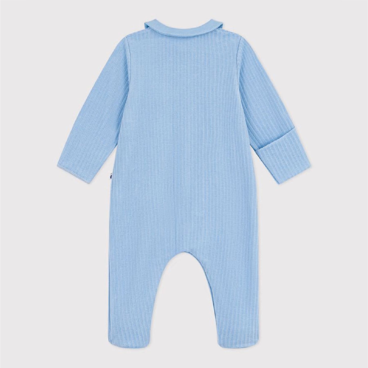 pyjama fluweel, blauw - PETIT BATEAU