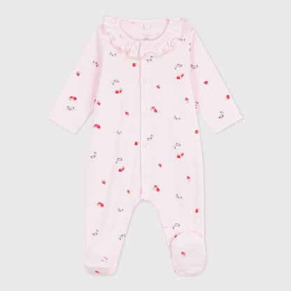 pyjama katoen, aardbeiprint - PETIT BATEAU