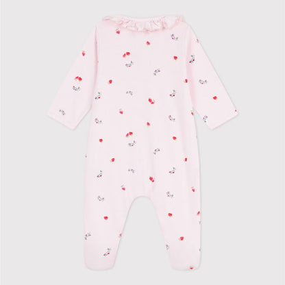 pyjama katoen, aardbeiprint - PETIT BATEAU